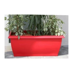 Progardee Boutique 22 Riviera Jardiniere Evolution - 80 X 40 X H 32 Cm - 64 L - Rouge