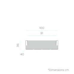 Jardinière Jara 100x40x36cm - Blanc -Progardee Boutique 6470a36f394ee1.29183559