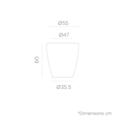 Pot De Fleurs Violeta 55 Blanc Opaque ø55x60cm -Progardee Boutique 6470a3878967d2.52789214