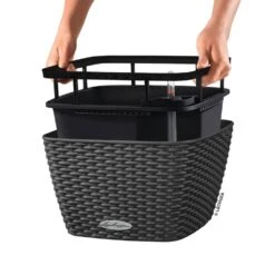 LECHUZA Jardinière Bacino Cottage All-in-one 30x30 Cm Noir Graphite -Progardee Boutique 6479895b5eafc3.72942558